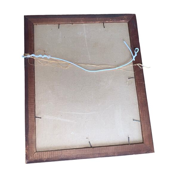 Antique Cupid Awake 1897 Black & White Print M. B. Parkinson carved wood frame - Picture 11 of 13